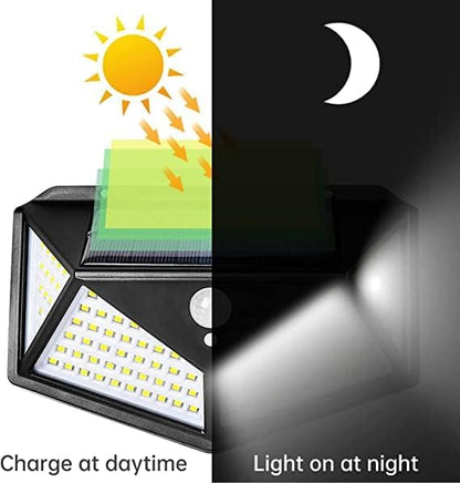 LAMPARA DE JARDIN SOLAR DE 3 LED CON SENSOR MOVIMIENTO